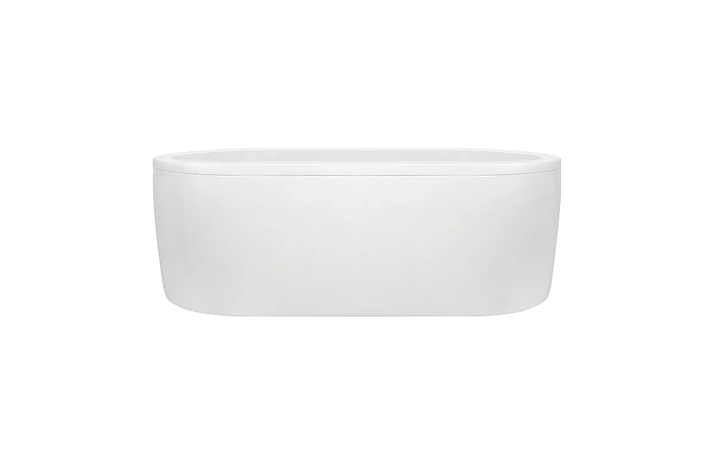 Mintori 1800mm oval freestanding bath with ergonomic design and lumbar support.