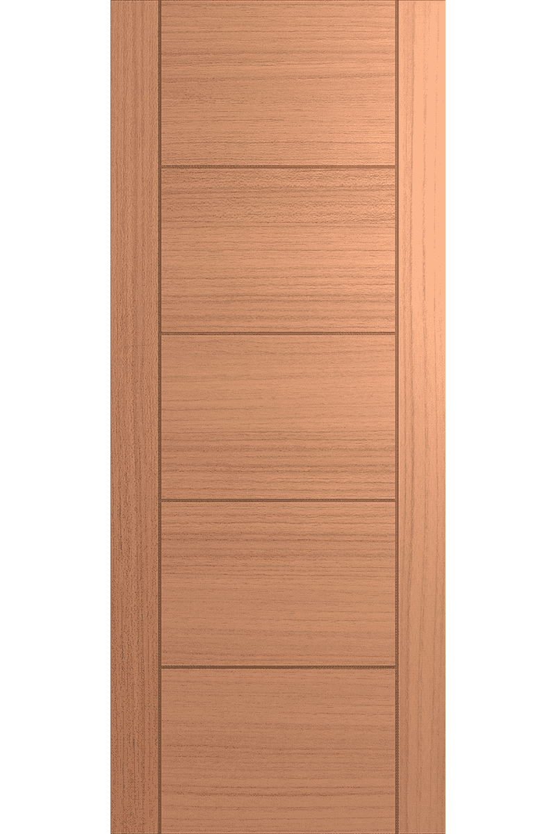 Contemporary stylish interior door with innovative contrasting timber design