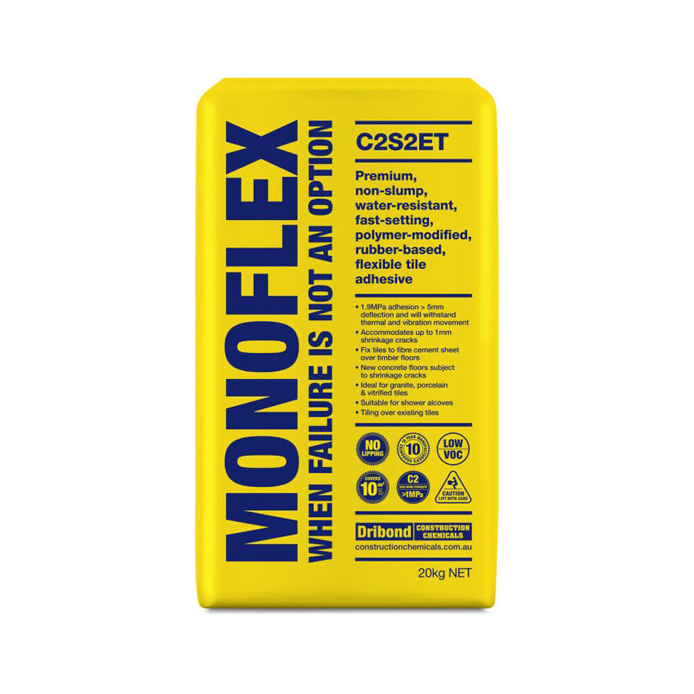 Monoflex flexible fast-setting adhesive for stone and ceramic tile installation